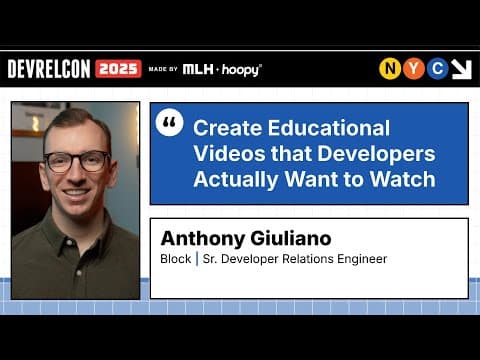 Creating educational videos developers actually want to watch"