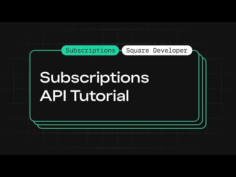 Subscriptions API Tutorial