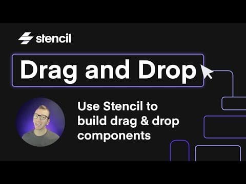 Create Stencil Drag and Drop Components