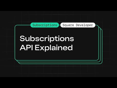 Subscriptions API Explained